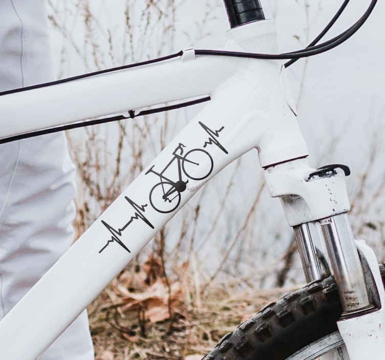TenStickers. Autocolante do ritmo da bicicleta. Para todos os amantes do ciclismo que vibram com este desporto, temos para si esse único adesivo de parede para colocar em superfícies lisas.