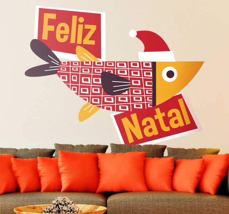 TenStickers. Autocolantes com texto feliz natal. Adesivos em vinil de festividades para celebrar a melhor altura do ano. Compre já a sua decoração para este Natal.