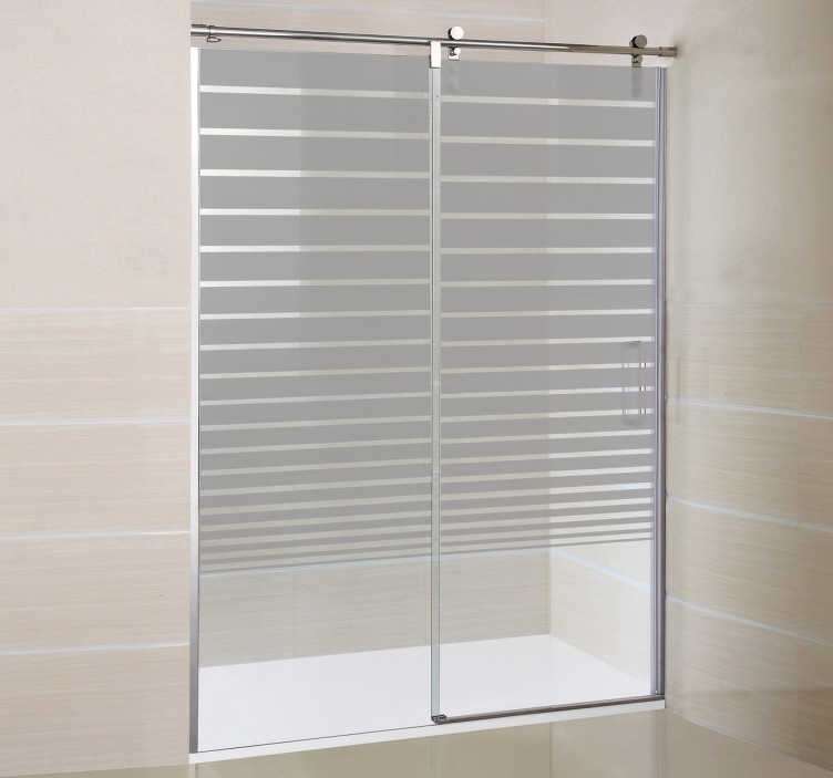 TenStickers. Vinil decorativo efeito degrade linear. Autocolante decorativo com efeito degrade linear. Friso decorativo ideal para a decoração do duche, de portas e janelos de materiais transparentes.