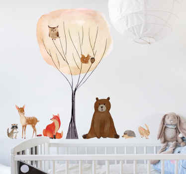 Adesivo de parede animais selvagens