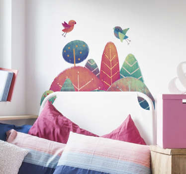 Adesivo de parede cabeceira pássaros a voar