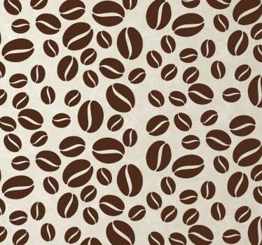 Adesivo decorativo grãos de café