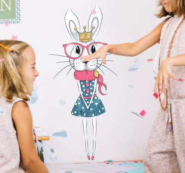 Adesivo Infantil Coelha Rainha