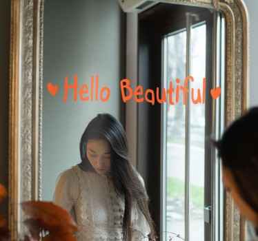 Adesivo para espelho ''Hello Beautiful''