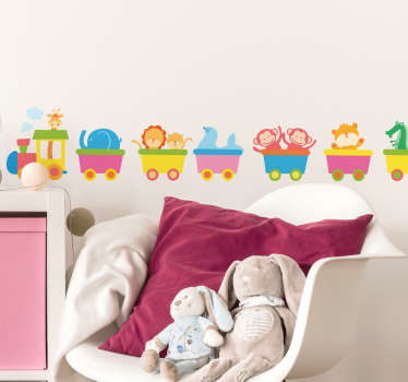 Autocolante azulejo infantil comboio