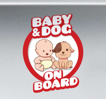 Autocolante baby dog a bordo