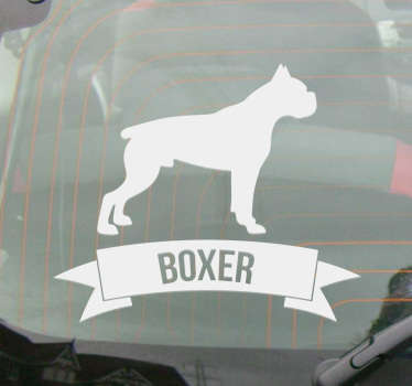 Autocolante cão boxer