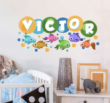 Autocolante com peixes peixes agua fria