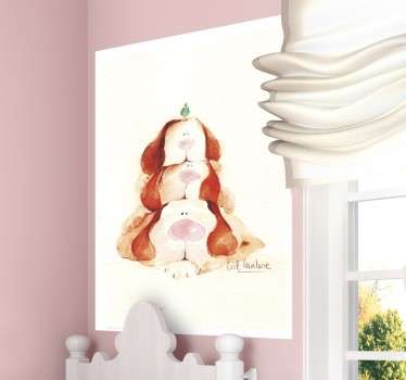 Autocolante de parede três cãozinhos