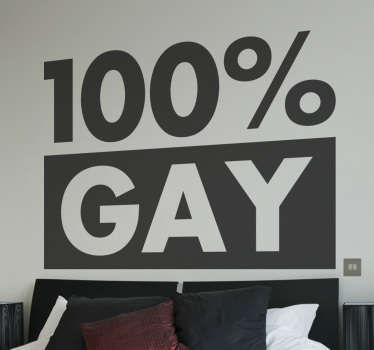 Autocolante decorativo 100% gay