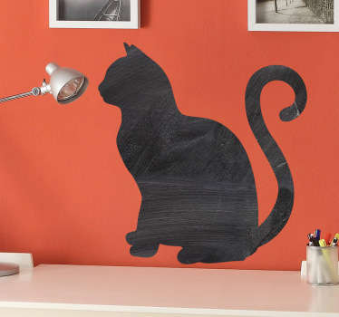 Autocolante decorativo gato em quadro preto