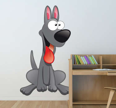 Autocolante decorativo infantil cão cinzento
