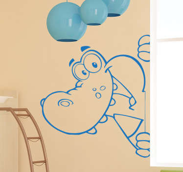 Autocolante decorativo infantil crocodilo