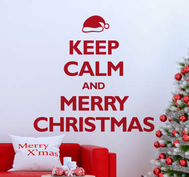 Autocolante decorativo Keep Calm Happy Christmas
