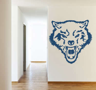 Autocolante decorativo lobo selvagem