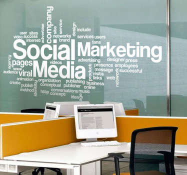 Autocolante decorativo nuvem de palavras Marketing