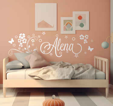 Autocolante floral personalizado