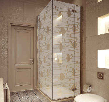 Autocolante para cabine de duche peixes