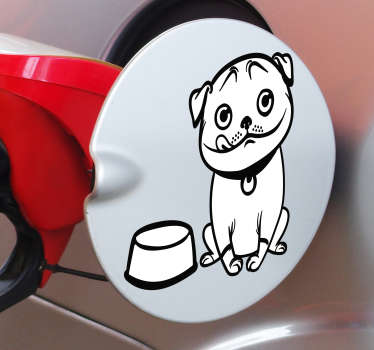Autocolante para carros cão gasolina
