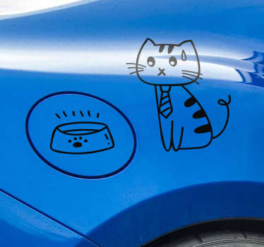 Autocolante para carros gato gasolina