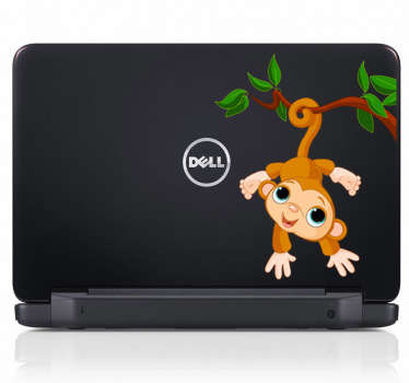 Autocolante para portátil macaco