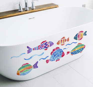 Autocolante peixes para banho