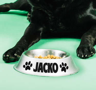 Autocolante personalizado para tigela de Cão