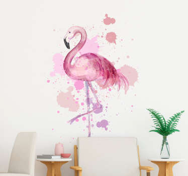 Autocolantes originais pintura de flamingo