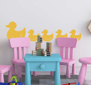 Autocolante para Casas de Banho Patinhos