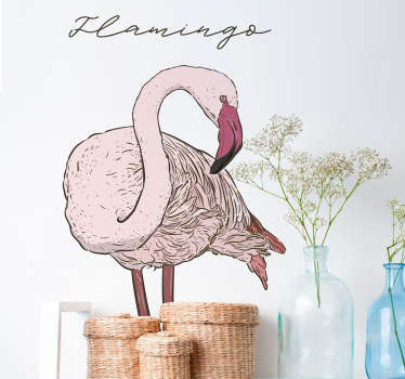 Autocolantes quarto de dormir flamingo animal