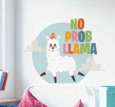 Autocolantes textos no prob llama
