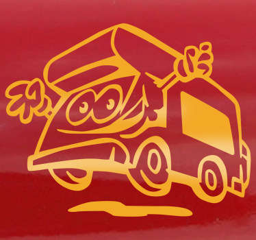 Sticker decorativo caravana feliz