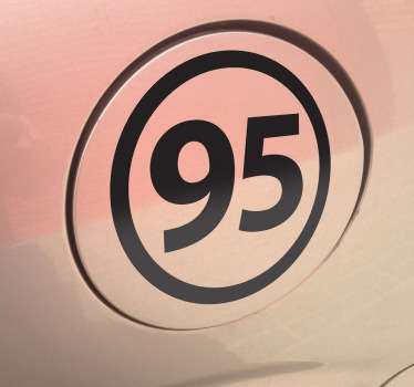 Sticker decorativo gasolina 95