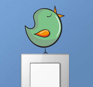 Sticker para interruptor com pássaro a cantar