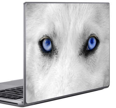 Sticker para portátil com olhos de lobo