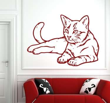 Vinil autocolante de um gato