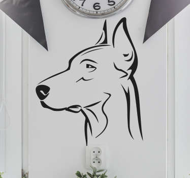 Vinil autocolante decorativo Doberman