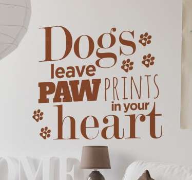 Vinil decorativo cão paw prints