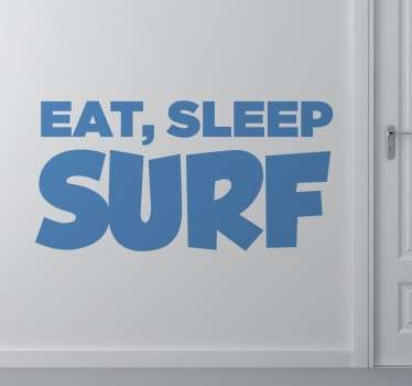 Vinil decorativo eat sleep surf