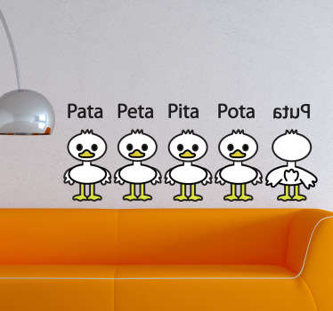 Vinil Decorativo Engraçado Pata Peta Pita