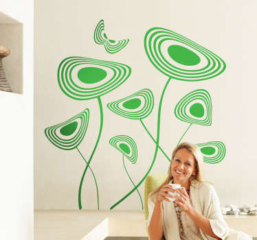 Vinil Decorativo Flores Circulos