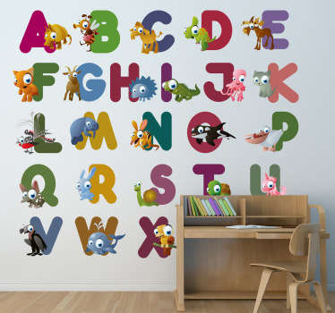 Vinil decorativo infantil ABC animal