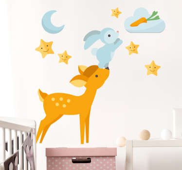 Vinil decorativo infantil coelho voador