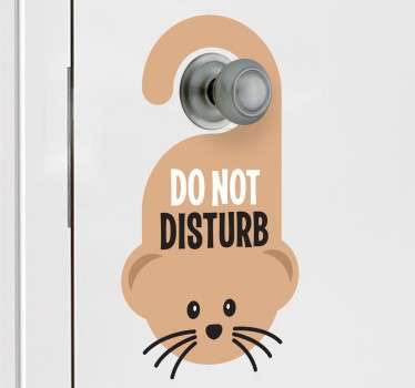 Vinil decorativo infantil do not disturb rato