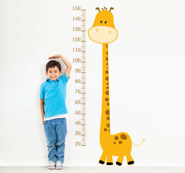 Vinil decorativo infantil medidor girafa
