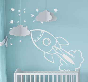 Vinil decorativo infantil nave espacial