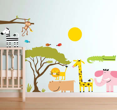 Vinil decorativo infantil Savana África