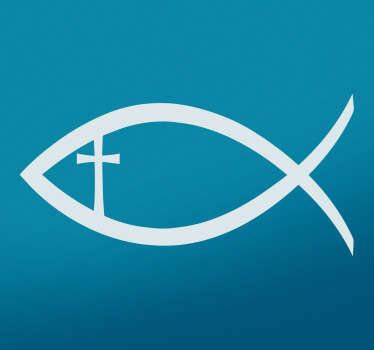 Vinil decorativo peixe cristão