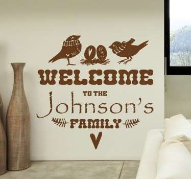 Vinil decorativo personalizável boas vindas