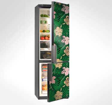 Vinil frigorífico estilo tropical